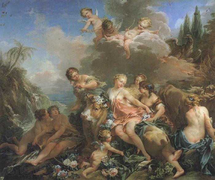 Francois Boucher The Rape of Europa Norge oil painting art